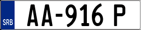 Trailer License Plate